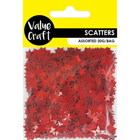 Red Colour Star Shape Scatters